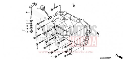 PANNEAU CARTER-MOTEUR D. XL650V3 de 2003